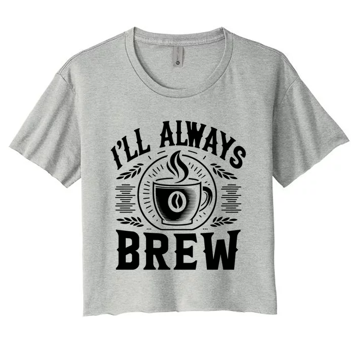 Coffee Bean Farmer Meme Quote Gift Women's Crop Top Tee