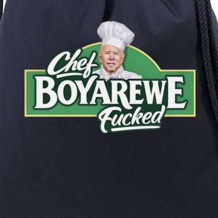 Chef BOYAREWE Fucked Funny Anti Biden Drawstring Bag