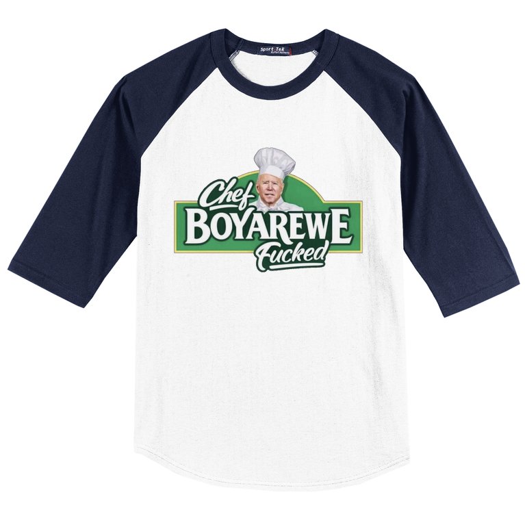 Chef BOYAREWE Fucked Funny Anti Biden Baseball Sleeve Shirt