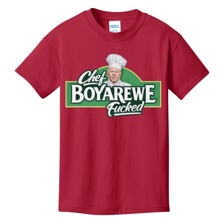 Chef BOYAREWE Fucked Funny Anti Biden Kids T-Shirt