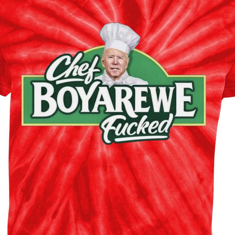 Chef BOYAREWE Fucked Funny Anti Biden Kids Tie-Dye T-Shirt