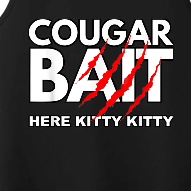 Cougar Bait Funny Halloween Costume Older Woman Younger Man Performance Tank