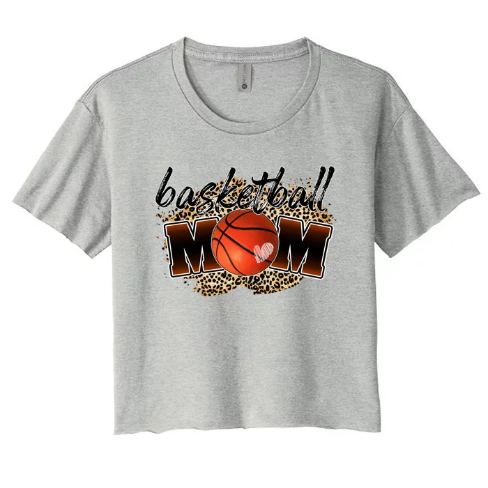 Cool Basketball For Basketball Player Mom Gift Women's Crop Top Tee