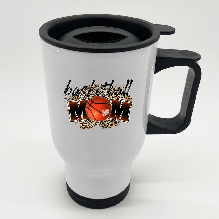 Cool Basketball For Basketball Player Mom Gift Front & Back Stainless Steel Travel Mug