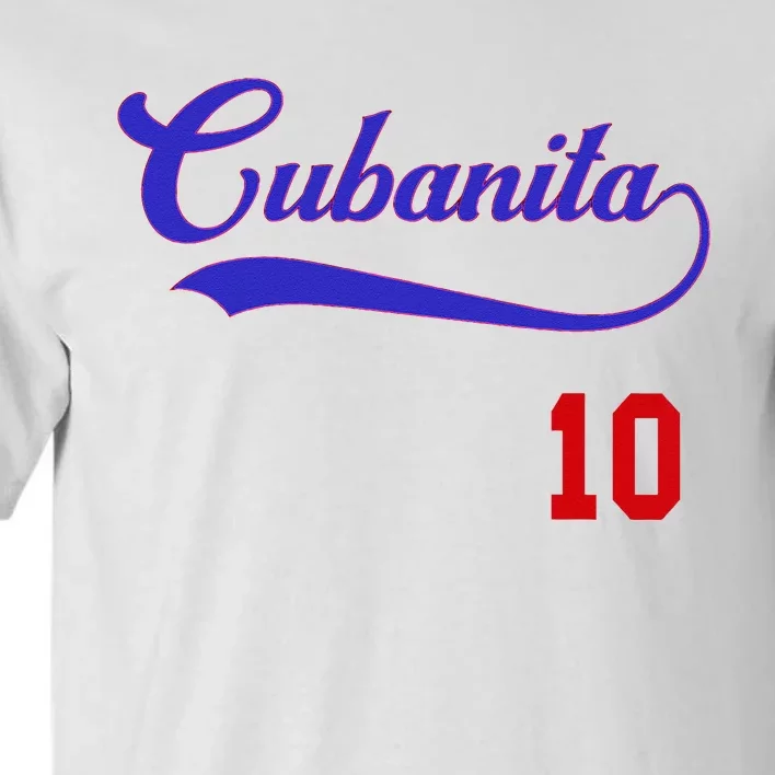 Cubanita Baseball Flag Souvenir Cubana Cuba Women Girl Tall T-Shirt