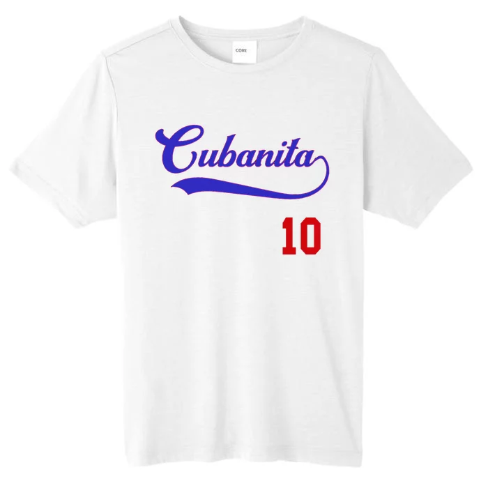 Cubanita Baseball Flag Souvenir Cubana Cuba Women Girl ChromaSoft Performance T-Shirt