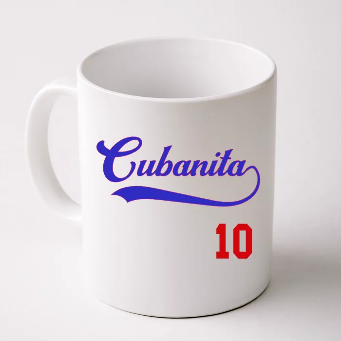 Cubanita Baseball Flag Souvenir Cubana Cuba Women Girl Front & Back Coffee Mug