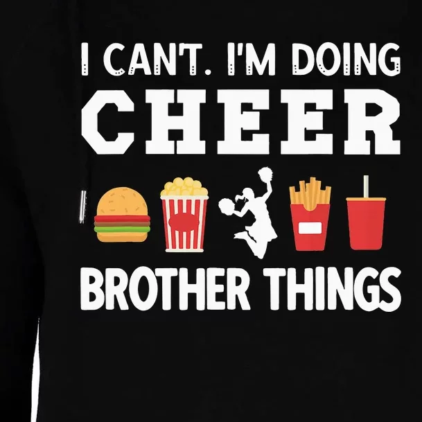 Cheer Bro Funny Cheerleading Brother Of A Cheerleader Womens Funnel Neck Pullover Hood