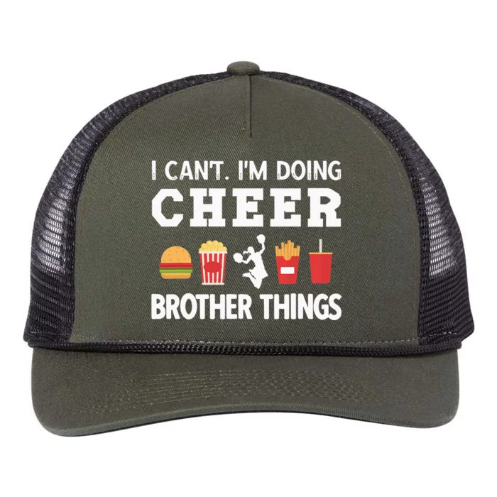 Cheer Bro Funny Cheerleading Brother Of A Cheerleader Retro Rope Trucker Hat Cap