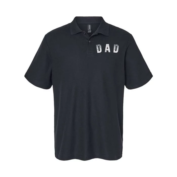 Classic Bold Font FatherS Day Dad Softstyle Adult Sport Polo