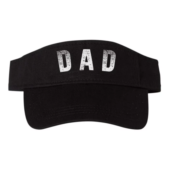 Classic Bold Font FatherS Day Dad Valucap Bio-Washed Visor