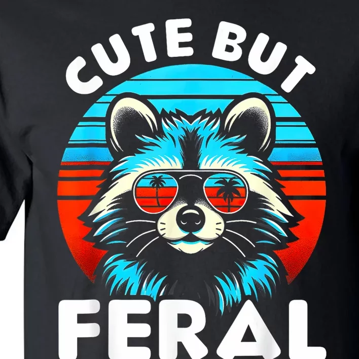 Cute But Feral Racoon With Sunglasses Tall T-Shirt