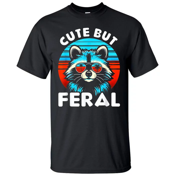 Cute But Feral Racoon With Sunglasses Tall T-Shirt