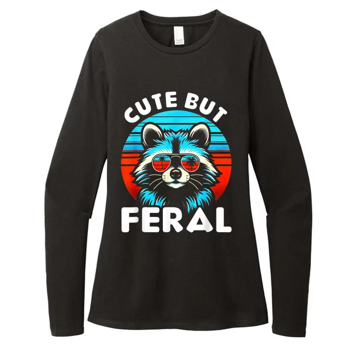 Cute But Feral Racoon With Sunglasses Womens CVC Long Sleeve Shirt