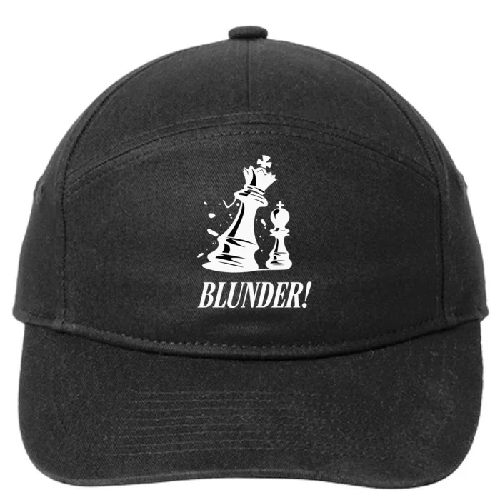 Chess Blunder Funny Player Joke Club Team Game Humor 7-Panel Snapback Hat