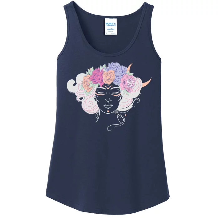 Cute Boho Flower Crown Woman Ladies Essential Tank