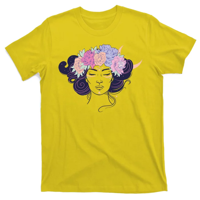 Cute Boho Flower Crown Woman T-Shirt