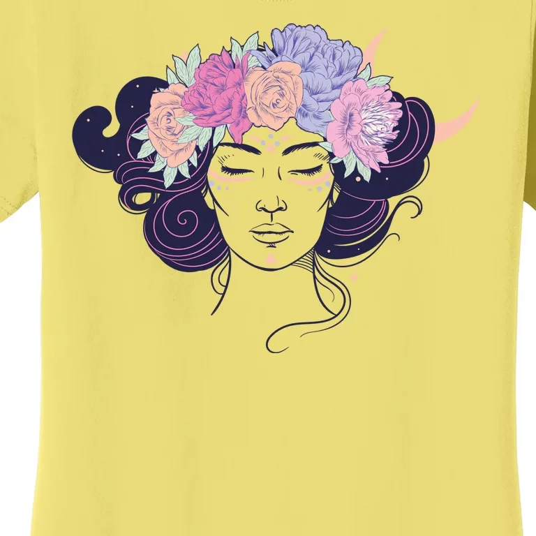 Cute Boho Flower Crown Woman Women's T-Shirt