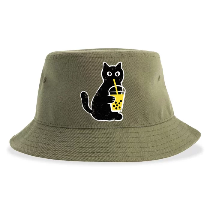 Cat Boba Funny Anime Japanese Sustainable Bucket Hat