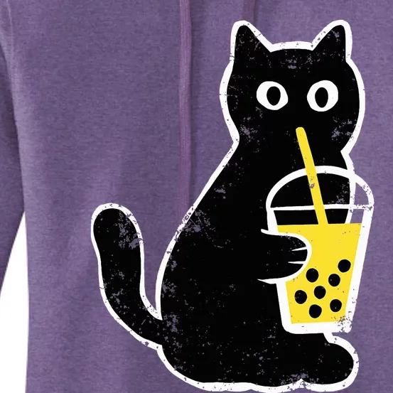 Cat Boba Funny Anime Japanese Women's Pullover Hoodie