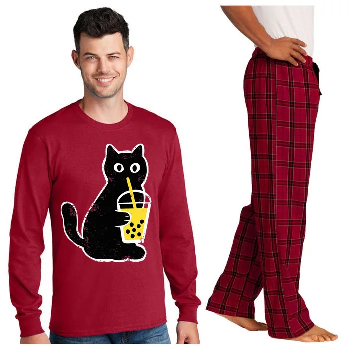 Cat Boba Funny Anime Japanese Long Sleeve Pajama Set