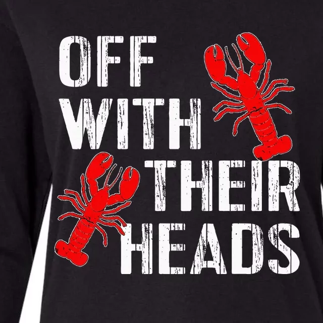 Crawfish Boil Funny Crayfish Off With Their Heads Crawfish Womens Cotton Relaxed Long Sleeve T-Shirt