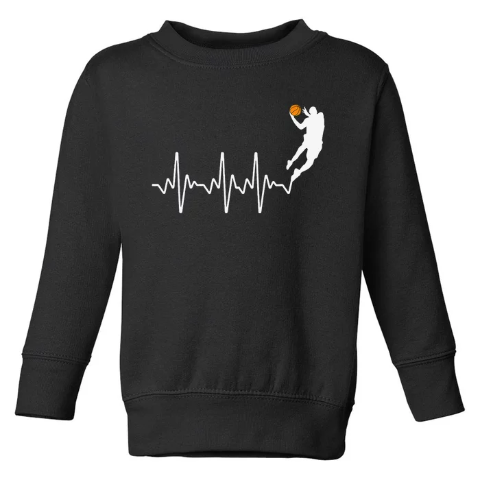 Cute Basketball For  Player Coach Basketball Lovers Toddler Sweatshirt