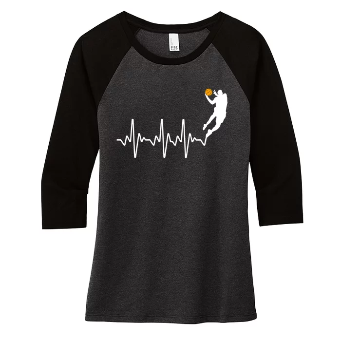 Cute Basketball For Men Women Player Coach Basketball Lovers Women's Tri-Blend 3/4-Sleeve Raglan Shirt