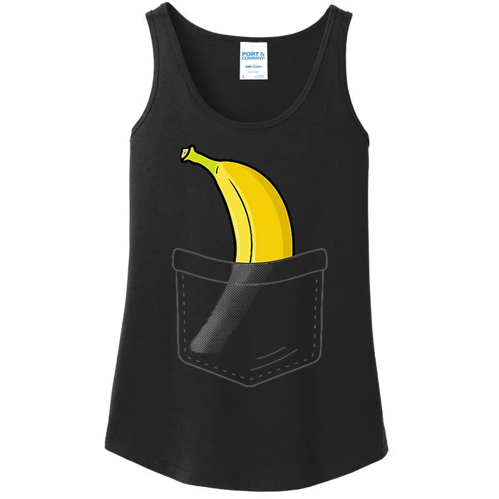 Cool Banana Fruit Lover Banana Yellow Hawaiian Ladies Essential Tank