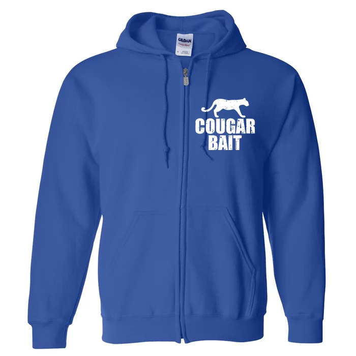 Cougar Bait Funny Gift Cougar Hunting Fishing Dirty Joke Gift Full Zip Hoodie