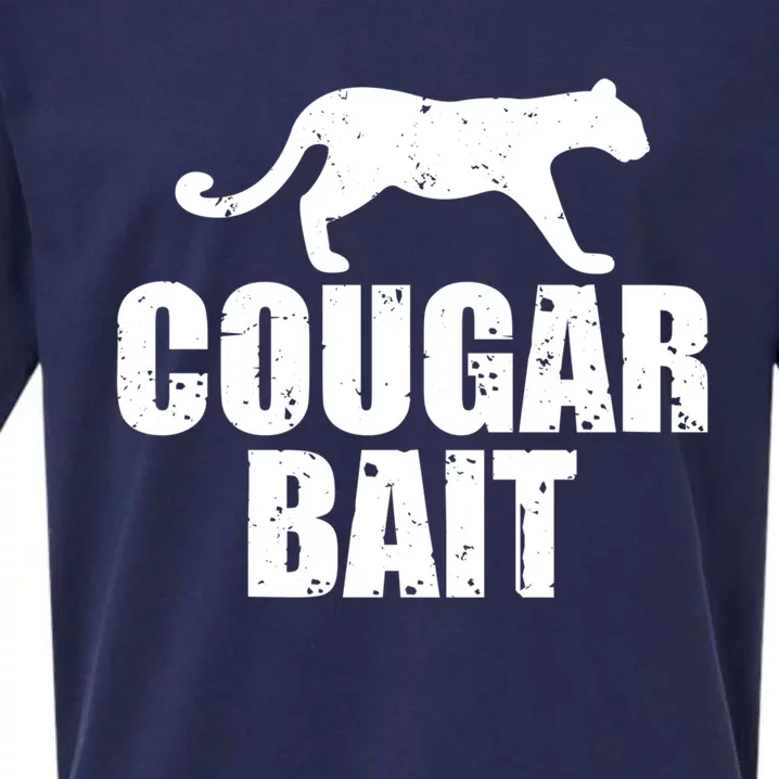 Cougar Bait Funny Gift Cougar Hunting Fishing Dirty Joke Gift Sueded Cloud Jersey T-Shirt