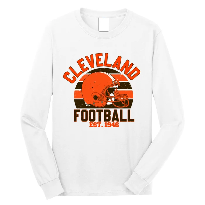 Cleveland Brown Football Est 1946 Team Supporter Long Sleeve Shirt