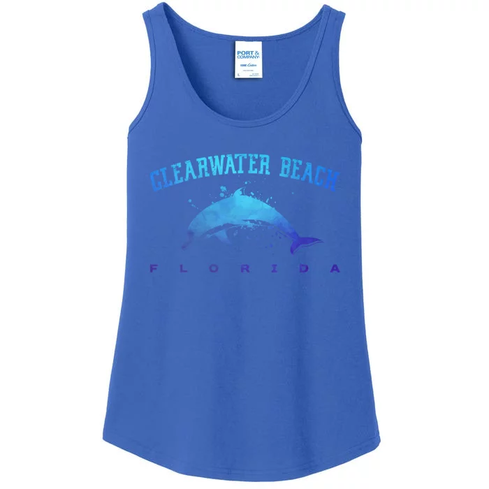 Clearwater Beach Florida Dolphin Scuba Diving Snorkeling Gift Ladies Essential Tank