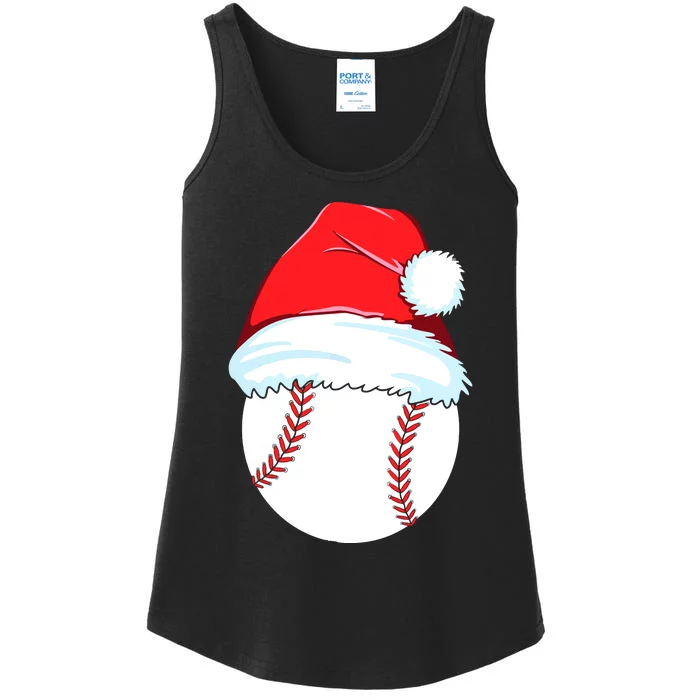 Christmas Baseball For Ball Santa Ladies Essential Tank