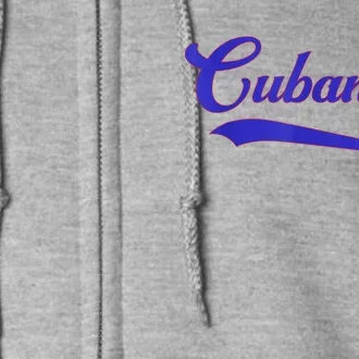 Cubanita Baseball Flag Souvenir Cubana Cuba Women Girl Full Zip Hoodie