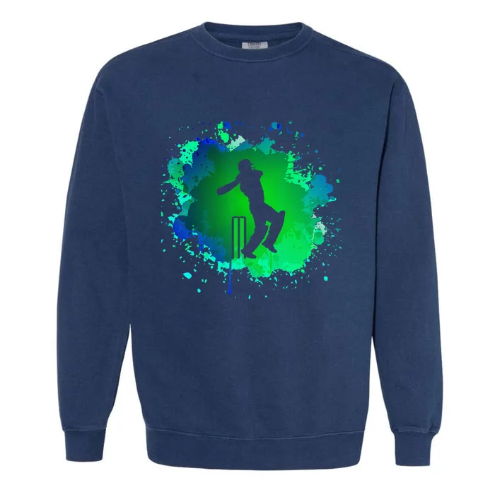 Cricket Batsman For Cricketer Cricket Garment-Dyed Sweatshirt