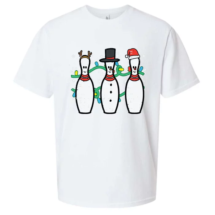 Christmas Bowling Funny Xmas Sports Bowler Women Sueded Cloud Jersey T-Shirt