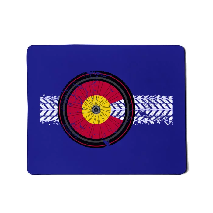 Colorado Bike Flag Mountain Bike Biking Cyclist Cycling Mousepad