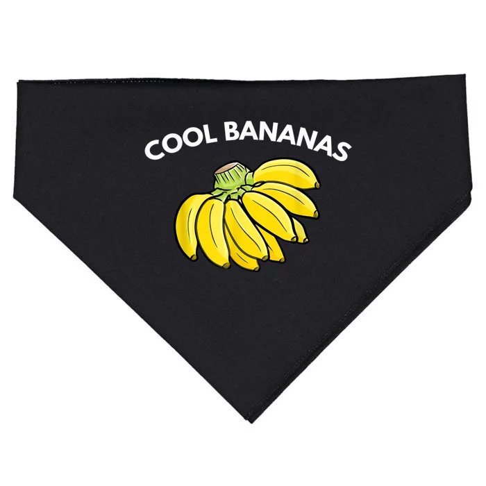 Cool Bananas| Funny Fruit Pun | Banana USA-Made Doggie Bandana