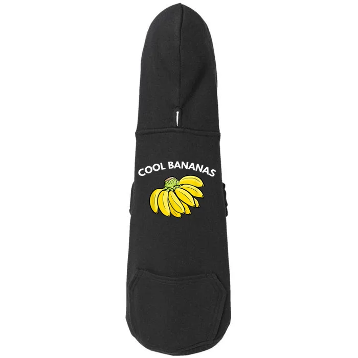 Cool Bananas| Funny Fruit Pun | Banana Doggie 3-End Fleece Hoodie