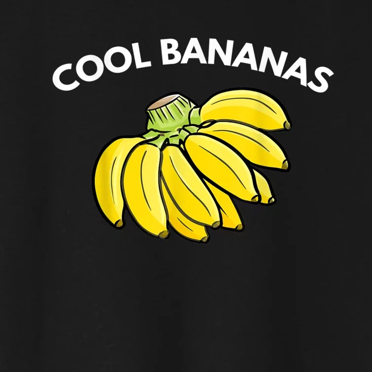 Cool Bananas| Funny Fruit Pun | Banana Women's Crop Top Tee