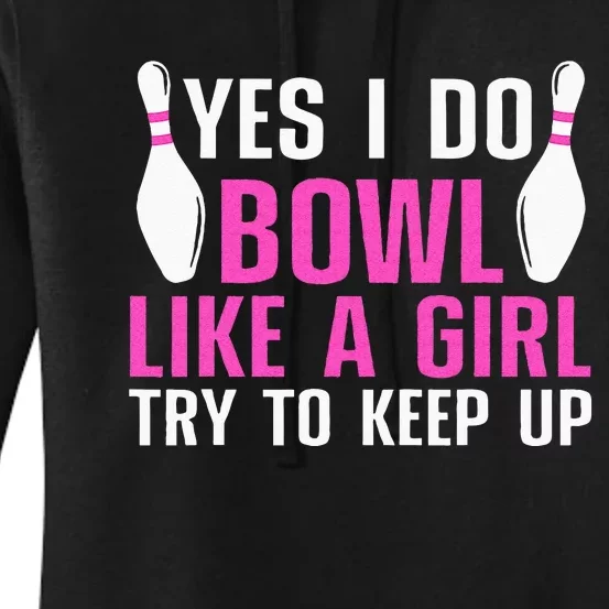 Cute Bowling For Women Bowler Spare Me Ladies Bowling Women's Pullover Hoodie