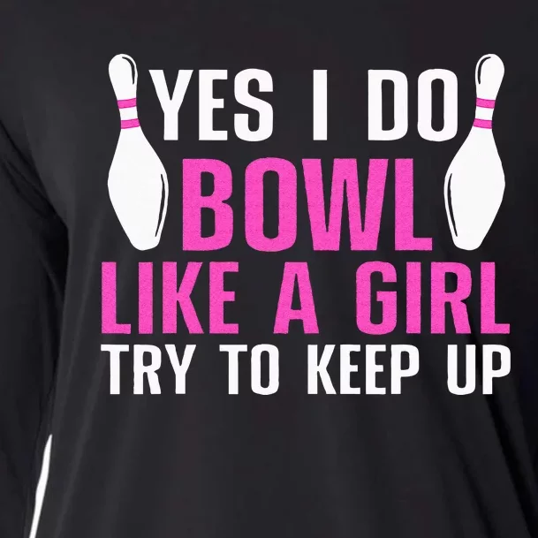 Cute Bowling For Women Bowler Spare Me Ladies Bowling Cooling Performance Long Sleeve Crew