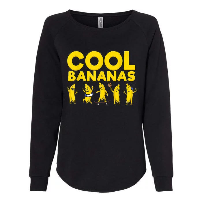 Cool Bananas | Funny Fruit Pun | Banana Womens California Wash Sweatshirt