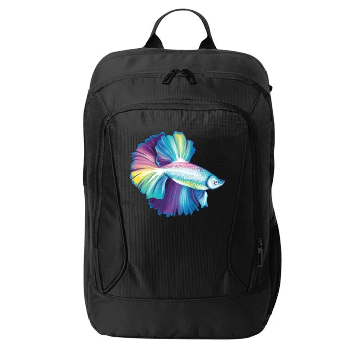 Colorful Betta Fish Swimming City Backpack