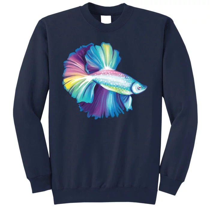 Colorful Betta Fish Swimming Tall Sweatshirt