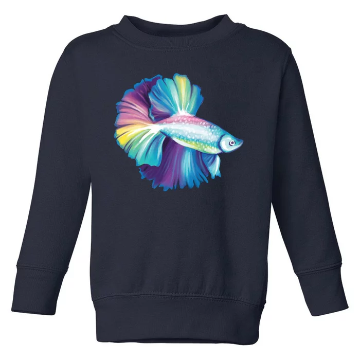 Colorful Betta Fish Swimming Toddler Sweatshirt