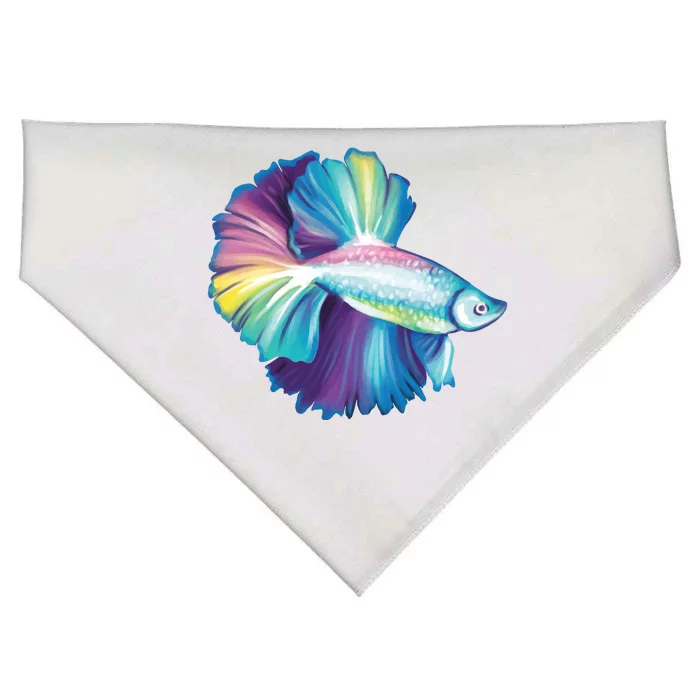 Colorful Betta Fish Swimming USA-Made Doggie Bandana