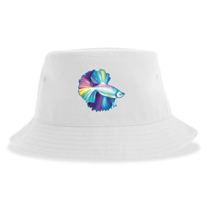 Colorful Betta Fish Swimming Sustainable Bucket Hat