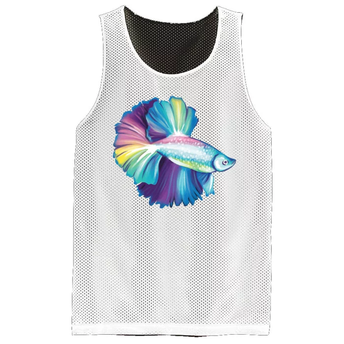 Colorful Betta Fish Swimming Mesh Reversible Basketball Jersey Tank